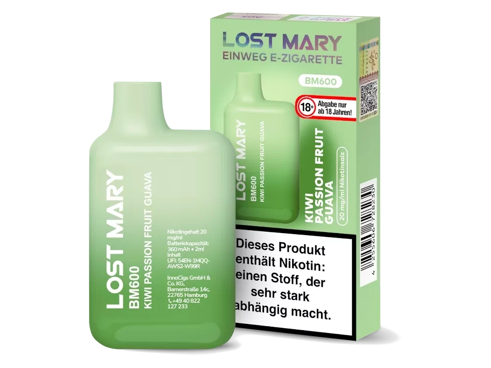LOST MARY BM600 kiwi Passionsfruit Guava EINWEG E-ZIGARETTE