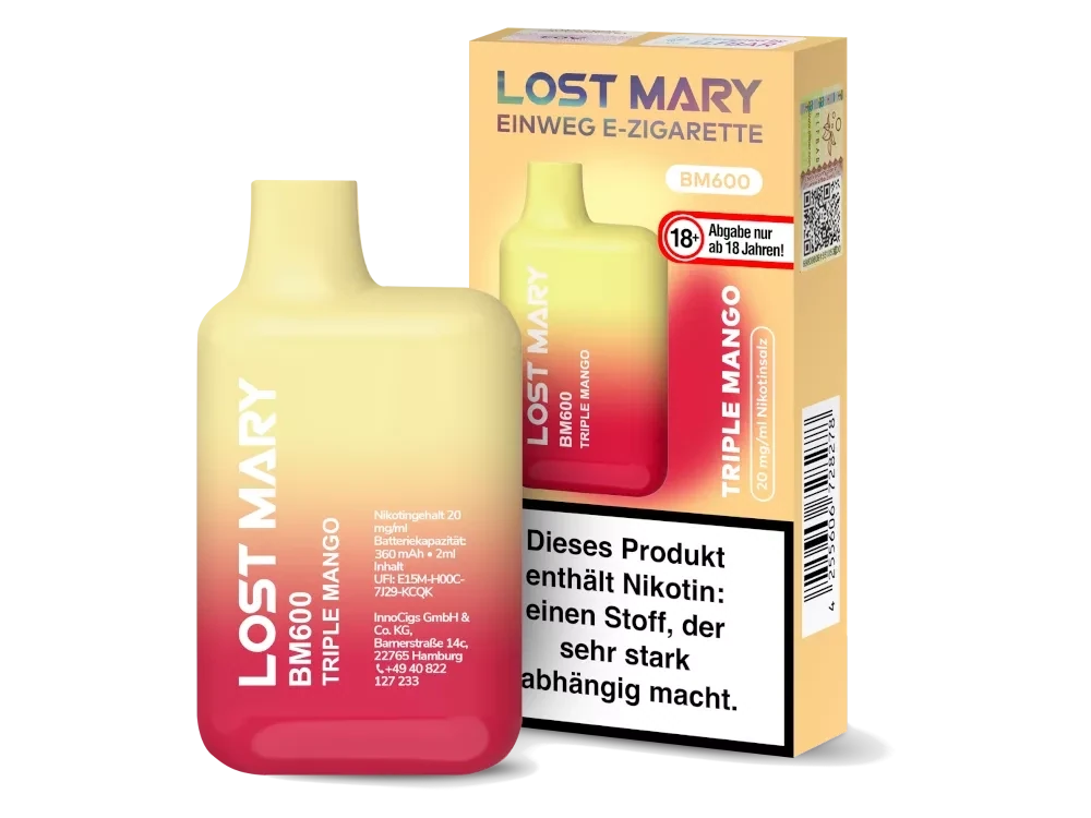 LOST MARY BM600 Triple Mango EINWEG E-ZIGARETTE