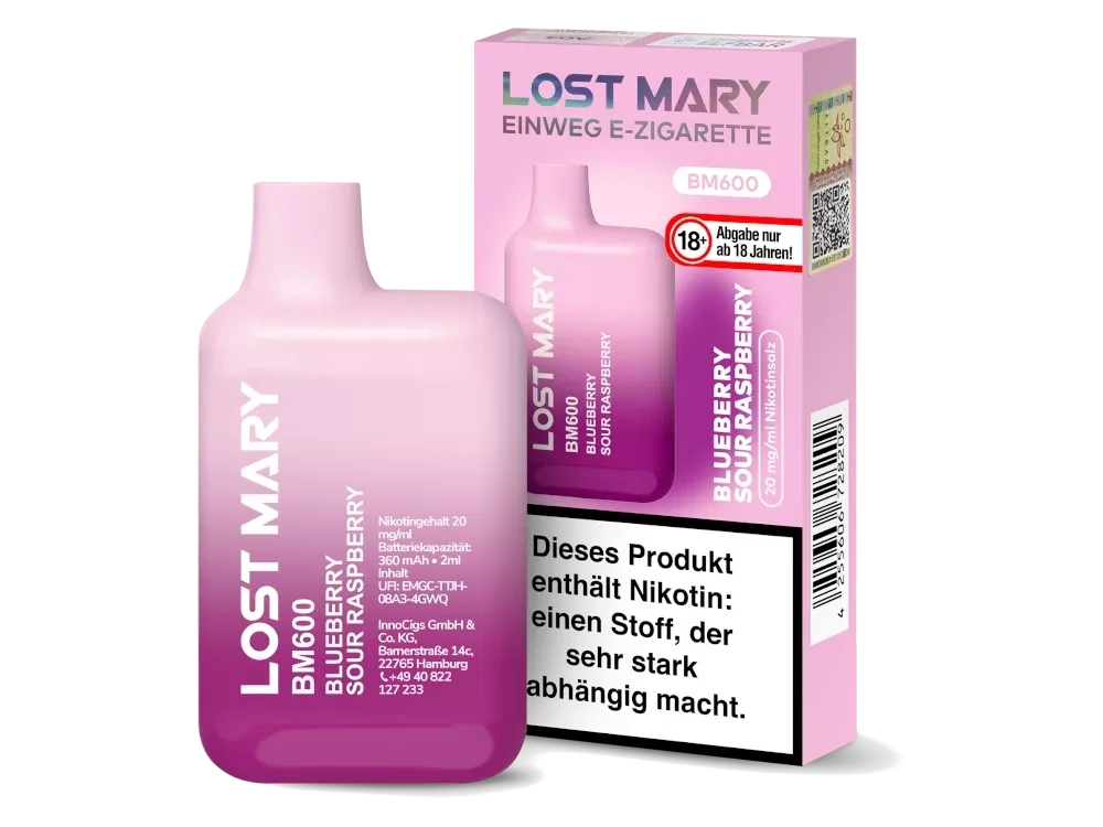 LOST MARY BM600 Blue Sour Raspberry  EINWEG E-ZIGARETTE