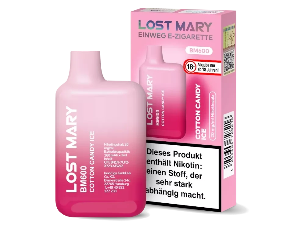LOST MARY BM600 Cotton Candy Ice EINWEG E-ZIGARETTE
